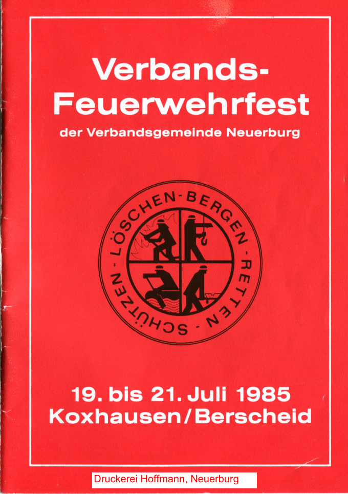 Verbands-Feuerwehrfest Festzeitschrift 1985